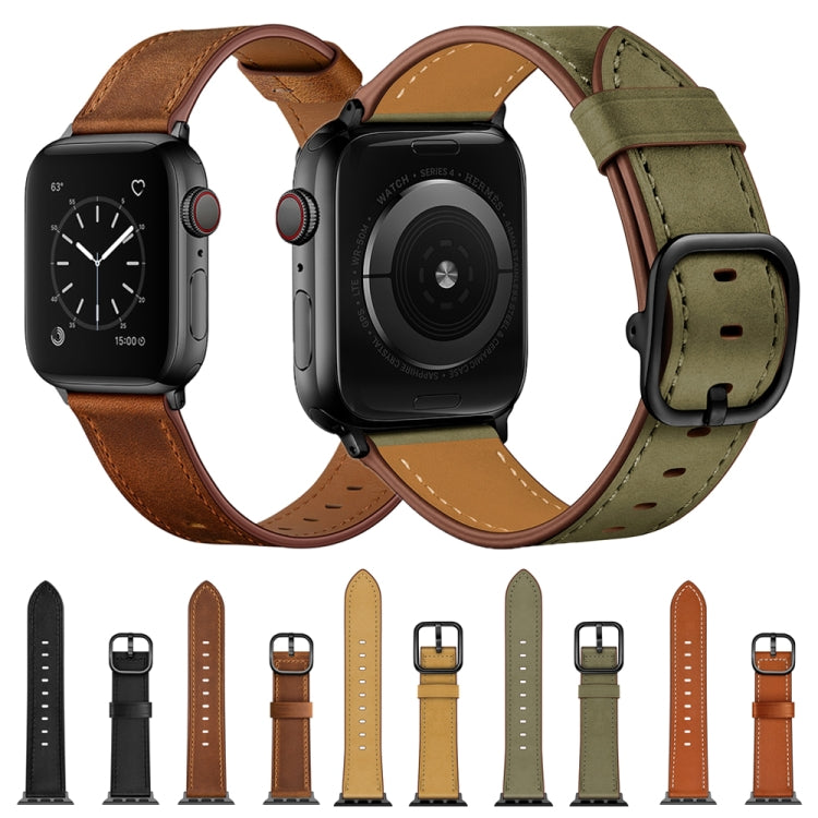 Leather Replacement Strap Watchband For Apple Watch Series, 7 41mm / 6&amp;SE&amp;5&amp;4 40mm / 3&amp;2&amp;1 38mm, 7 45mm / 6&amp;SE&amp;5&amp;4 44mm / 3&amp;2&amp;1 42mm