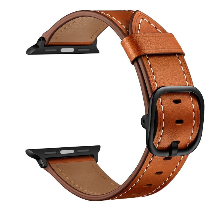 Leather Replacement Strap Watchband For Apple Watch Series, 7 41mm / 6&amp;SE&amp;5&amp;4 40mm / 3&amp;2&amp;1 38mm, 7 45mm / 6&amp;SE&amp;5&amp;4 44mm / 3&amp;2&amp;1 42mm