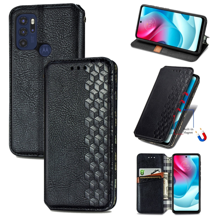 Cubic Grid Pressed Horizontal Flip Magnetic Leather Phone Case with Holder &amp; Card Slots &amp; Wallet, For Motorola Moto G60S, For Tecno Pova 2, For vivo X70 Pro, For vivo X70