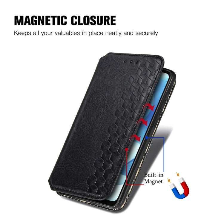 Cubic Grid Pressed Horizontal Flip Magnetic Leather Phone Case with Holder &amp; Card Slots &amp; Wallet, For Motorola Moto G60S, For Tecno Pova 2, For vivo X70 Pro, For vivo X70