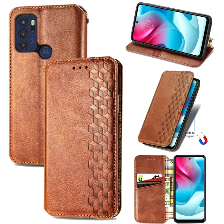 Cubic Grid Pressed Horizontal Flip Magnetic Leather Phone Case with Holder &amp; Card Slots &amp; Wallet, For Motorola Moto G60S, For Tecno Pova 2, For vivo X70 Pro, For vivo X70