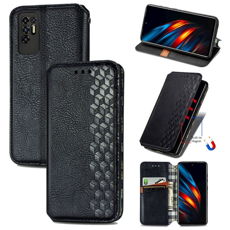 Cubic Grid Pressed Horizontal Flip Magnetic Leather Phone Case with Holder &amp; Card Slots &amp; Wallet, For Motorola Moto G60S, For Tecno Pova 2, For vivo X70 Pro, For vivo X70