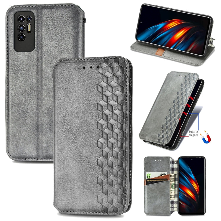 Cubic Grid Pressed Horizontal Flip Magnetic Leather Phone Case with Holder &amp; Card Slots &amp; Wallet, For Motorola Moto G60S, For Tecno Pova 2, For vivo X70 Pro, For vivo X70