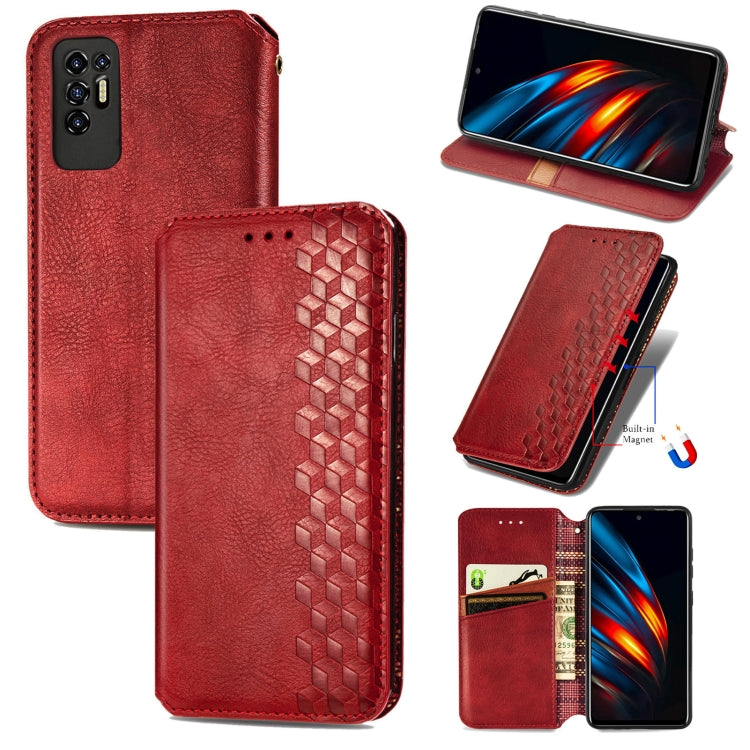 Cubic Grid Pressed Horizontal Flip Magnetic Leather Phone Case with Holder &amp; Card Slots &amp; Wallet, For Motorola Moto G60S, For Tecno Pova 2, For vivo X70 Pro, For vivo X70