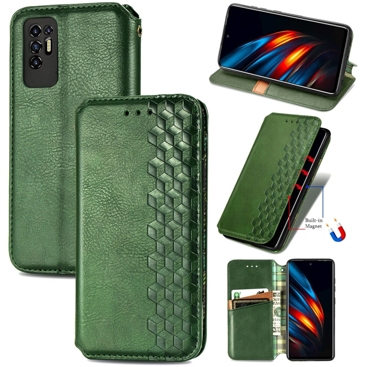 Cubic Grid Pressed Horizontal Flip Magnetic Leather Phone Case with Holder &amp; Card Slots &amp; Wallet, For Motorola Moto G60S, For Tecno Pova 2, For vivo X70 Pro, For vivo X70