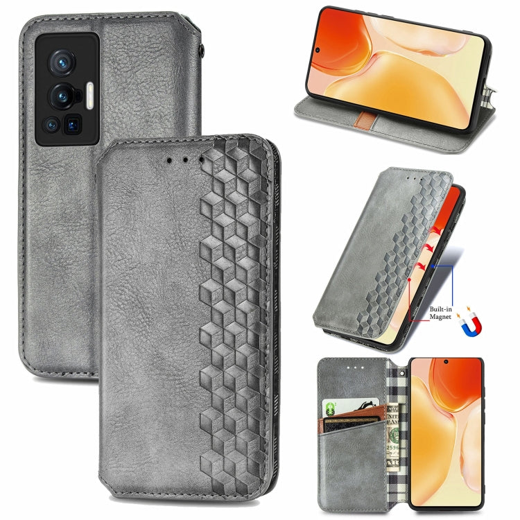 Cubic Grid Pressed Horizontal Flip Magnetic Leather Phone Case with Holder &amp; Card Slots &amp; Wallet, For Motorola Moto G60S, For Tecno Pova 2, For vivo X70 Pro, For vivo X70