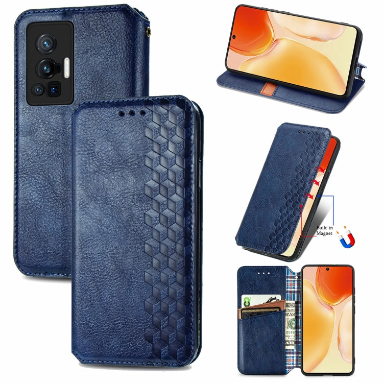 Cubic Grid Pressed Horizontal Flip Magnetic Leather Phone Case with Holder &amp; Card Slots &amp; Wallet, For Motorola Moto G60S, For Tecno Pova 2, For vivo X70 Pro, For vivo X70