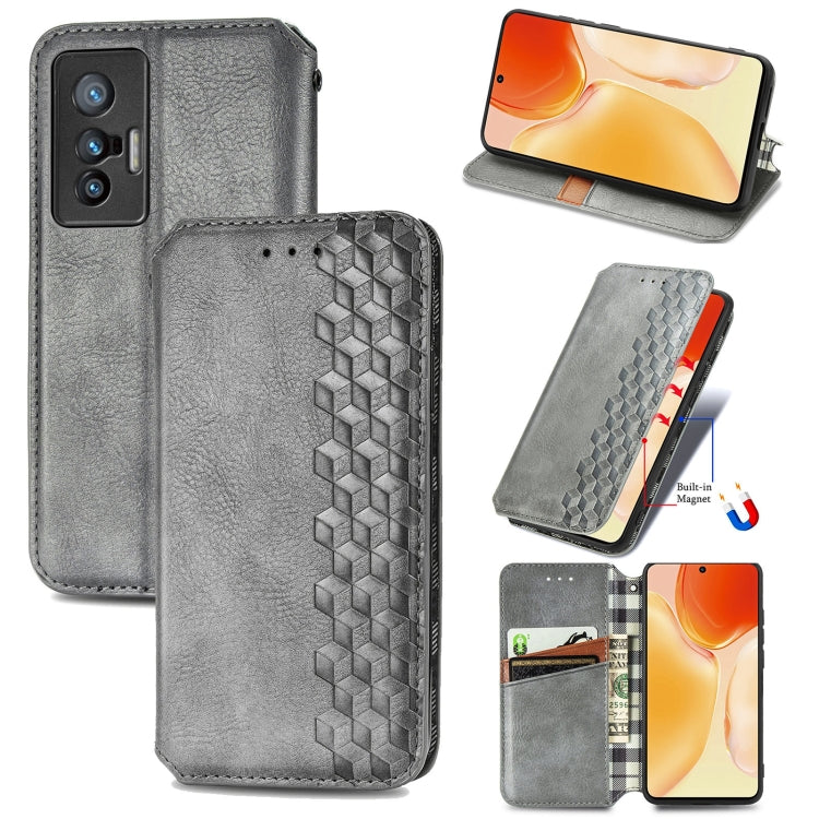 Cubic Grid Pressed Horizontal Flip Magnetic Leather Phone Case with Holder &amp; Card Slots &amp; Wallet, For Motorola Moto G60S, For Tecno Pova 2, For vivo X70 Pro, For vivo X70