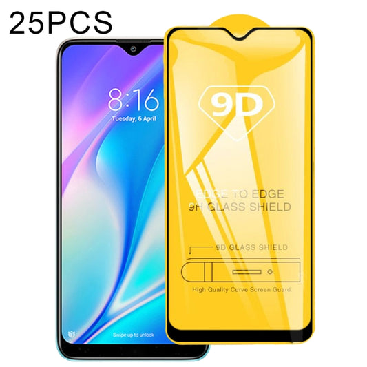 25 PCS 9D Full Glue Full Screen Tempered Glass Film, For Xiaomi Redmi 8A Pro (25 PCS), For Xiaomi Poco M3 Pro (25 PCS), For vivo Y33s / Y76s / T1x / Y76 5G (25 PCS), For vivo Y21 / Y21t / Y10 t1 / Y01 / Y21e / Y10 / Y33s 5G (25 PCS)