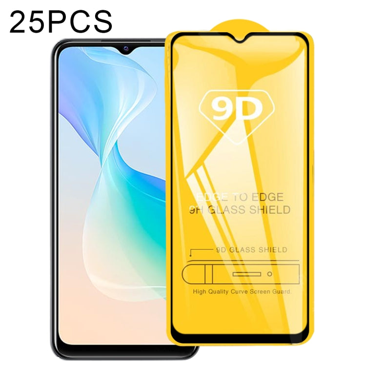 25 PCS 9D Full Glue Full Screen Tempered Glass Film, For Xiaomi Redmi 8A Pro (25 PCS), For Xiaomi Poco M3 Pro (25 PCS), For vivo Y33s / Y76s / T1x / Y76 5G (25 PCS), For vivo Y21 / Y21t / Y10 t1 / Y01 / Y21e / Y10 / Y33s 5G (25 PCS)