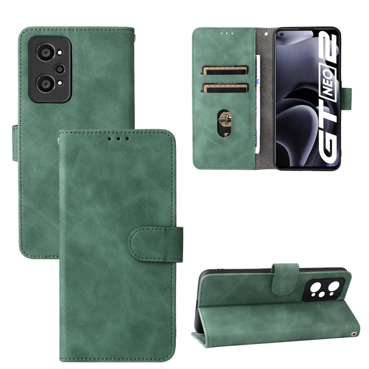 Solid Color Skin Feel Magnetic Buckle Horizontal Flip Calf Texture PU Phone Case