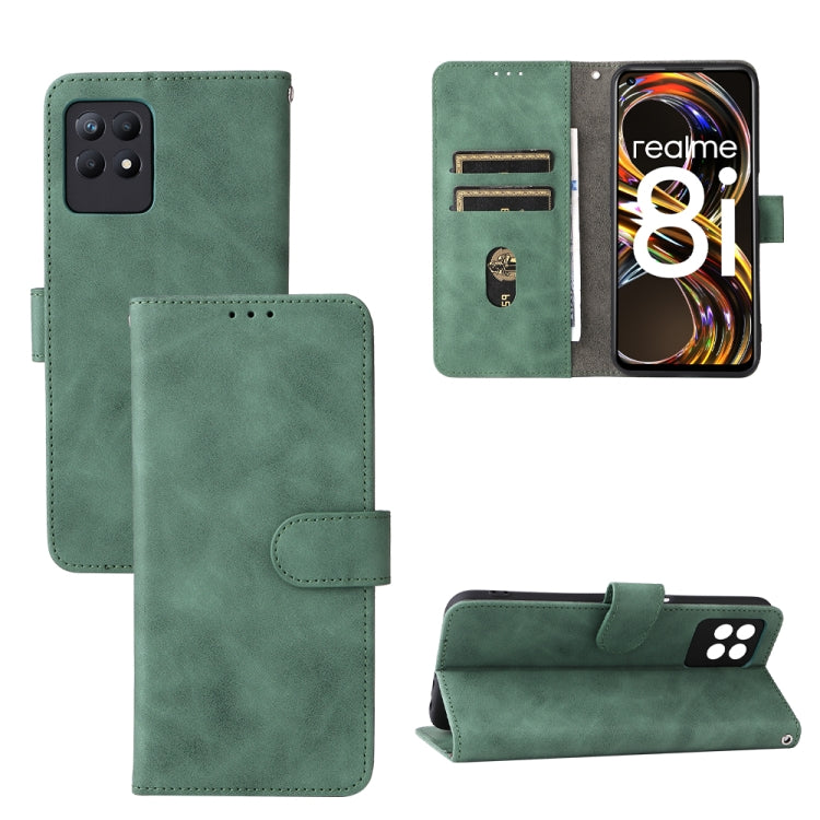 Solid Color Skin Feel Magnetic Buckle Horizontal Flip Calf Texture PU Phone Case