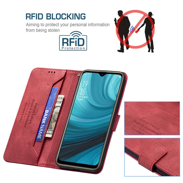 Magnetic Clasp RFID Blocking Anti-Theft Leather Case with Holder & Card Slots & Wallet, For OPPO A7, For OPPO A15, For OPPO A16/ A16s/ A54s/ A55 5G/ A53s 5G, For OPPO A54 4G, For OPPO A72 / A52 / A92, For OPPO A74 4G / F19 4G