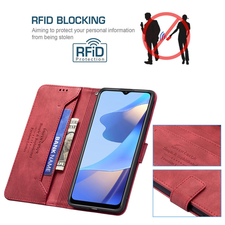 Magnetic Clasp RFID Blocking Anti-Theft Leather Case with Holder &amp; Card Slots &amp; Wallet, For OPPO A7, For OPPO A15, For OPPO A16/ A16s/ A54s/ A55 5G/ A53s 5G, For OPPO A54 4G, For OPPO A72 / A52 / A92, For OPPO A74 4G / F19 4G