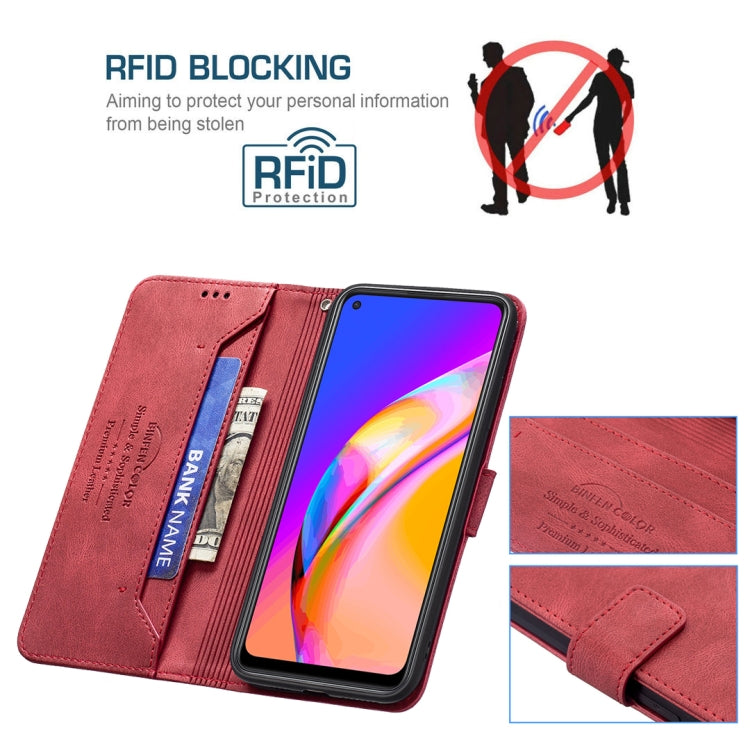 Magnetic Clasp RFID Blocking Anti-Theft Leather Case with Holder & Card Slots & Wallet, For OPPO A94 5G/ F19 Pro Plus/ Reno5 Z 5G, For OPPO Realme C12 / C15 / C25, For OPPO Realme C21 / C20, For vivo Y11 / Y15 / Y12 / Y17, For vivo Y20