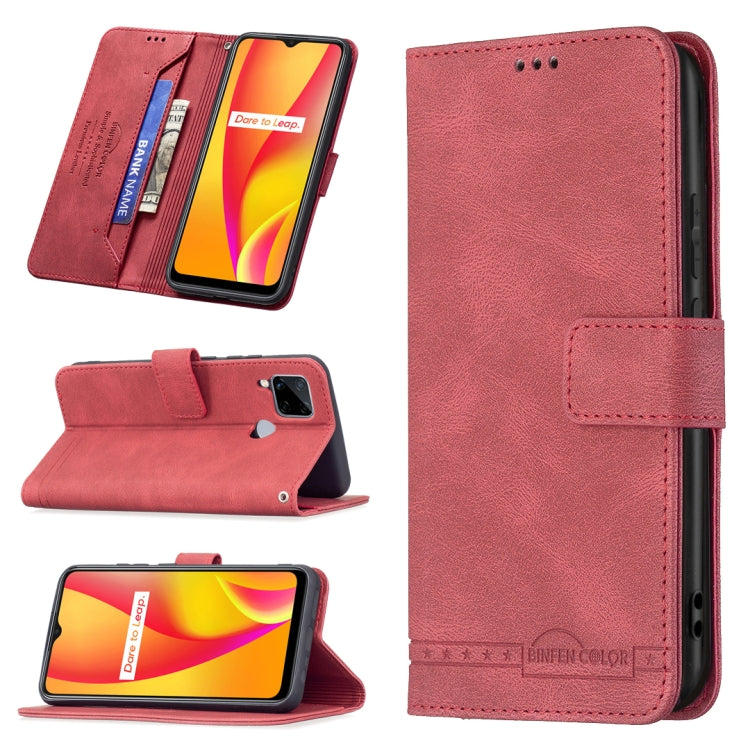 Magnetic Clasp RFID Blocking Anti-Theft Leather Case with Holder & Card Slots & Wallet, For OPPO A94 5G/ F19 Pro Plus/ Reno5 Z 5G, For OPPO Realme C12 / C15 / C25, For OPPO Realme C21 / C20, For vivo Y11 / Y15 / Y12 / Y17, For vivo Y20