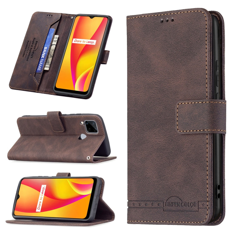 Magnetic Clasp RFID Blocking Anti-Theft Leather Case with Holder & Card Slots & Wallet, For OPPO A94 5G/ F19 Pro Plus/ Reno5 Z 5G, For OPPO Realme C12 / C15 / C25, For OPPO Realme C21 / C20, For vivo Y11 / Y15 / Y12 / Y17, For vivo Y20