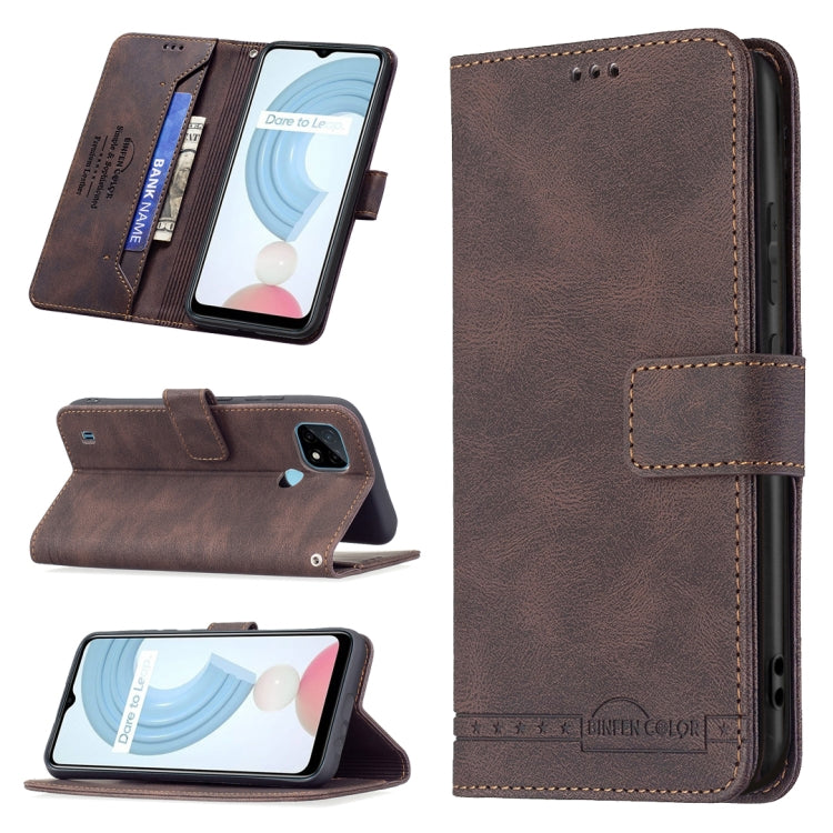 Magnetic Clasp RFID Blocking Anti-Theft Leather Case with Holder & Card Slots & Wallet, For OPPO A94 5G/ F19 Pro Plus/ Reno5 Z 5G, For OPPO Realme C12 / C15 / C25, For OPPO Realme C21 / C20, For vivo Y11 / Y15 / Y12 / Y17, For vivo Y20