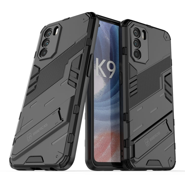 Punk Armor 2 in 1 PC + TPU Shockproof Phone Case with Invisible Holder