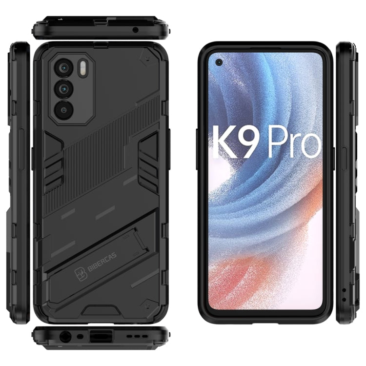 Punk Armor 2 in 1 PC + TPU Shockproof Phone Case with Invisible Holder