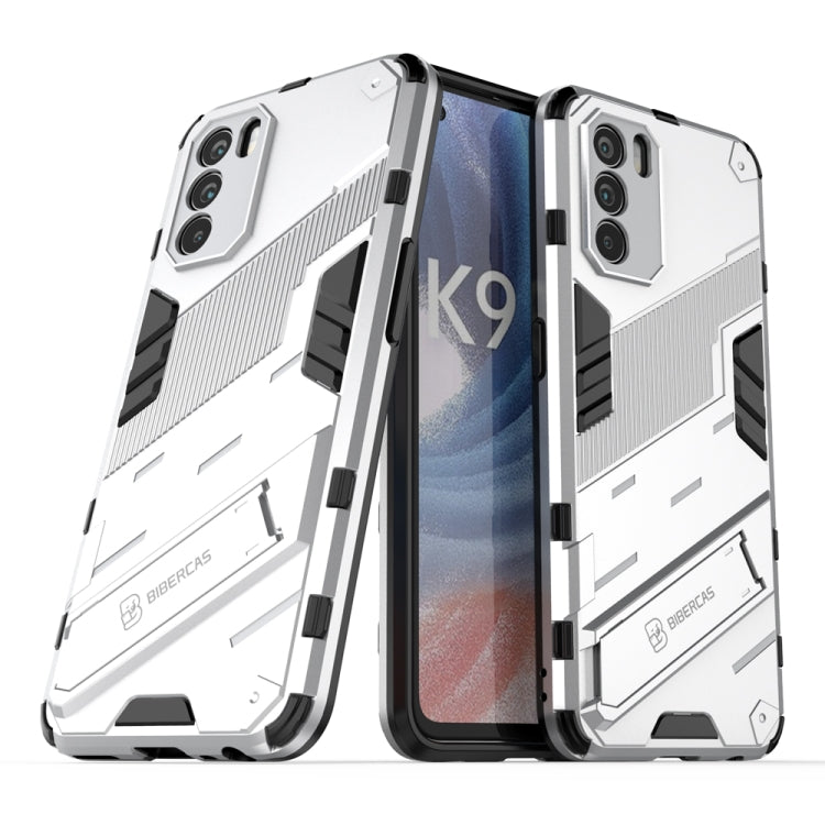 Punk Armor 2 in 1 PC + TPU Shockproof Phone Case with Invisible Holder