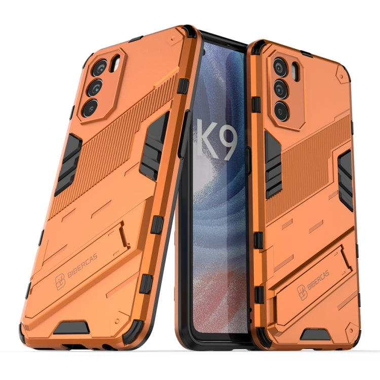 Punk Armor 2 in 1 PC + TPU Shockproof Phone Case with Invisible Holder