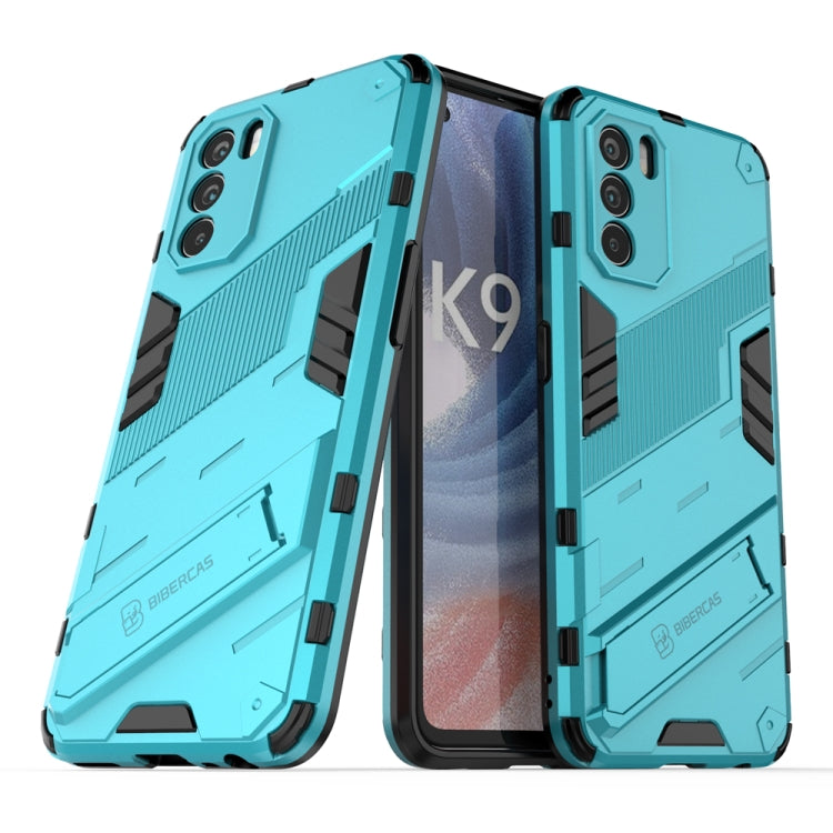 Punk Armor 2 in 1 PC + TPU Shockproof Phone Case with Invisible Holder