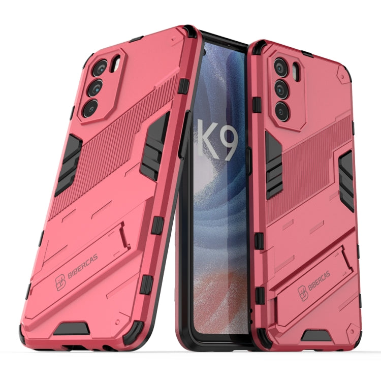 Punk Armor 2 in 1 PC + TPU Shockproof Phone Case with Invisible Holder