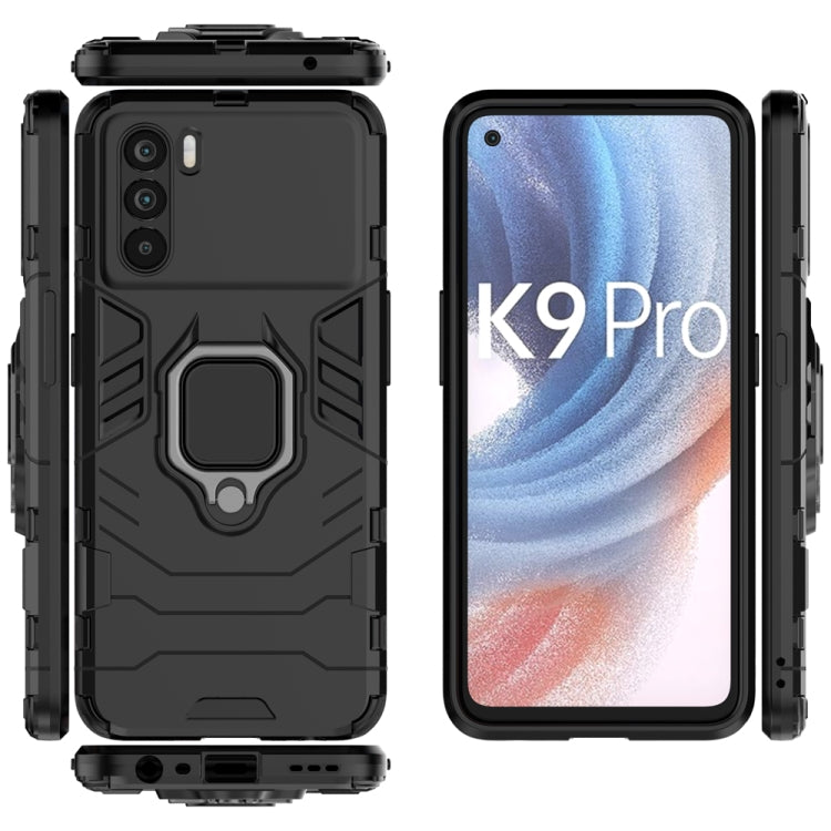 PC + TPU Shockproof Protective Phone Case with Magnetic Ring Holder, For OPPO K9 Pro, For Samsung Galaxy M52 5G