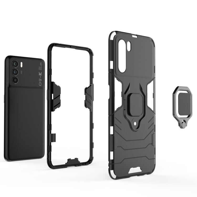 PC + TPU Shockproof Protective Phone Case with Magnetic Ring Holder, For OPPO K9 Pro, For Samsung Galaxy M52 5G