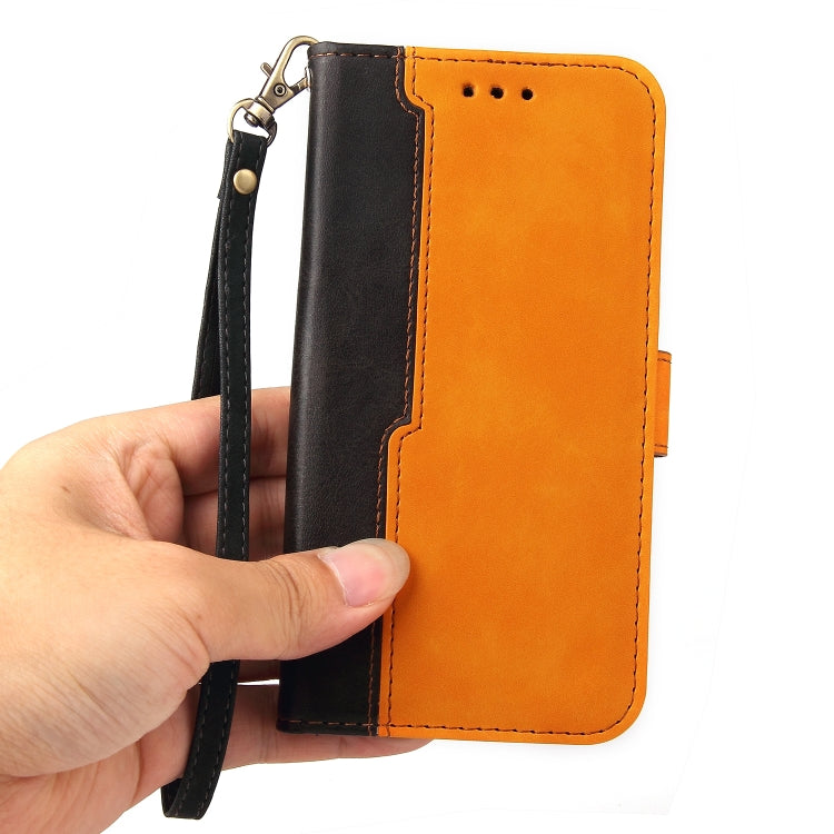 Stitching-Color Horizontal Flip Leather Phone Case with Holder & Card Slots & Photo Frame, For vivo Y21 / Y21s / Y33s