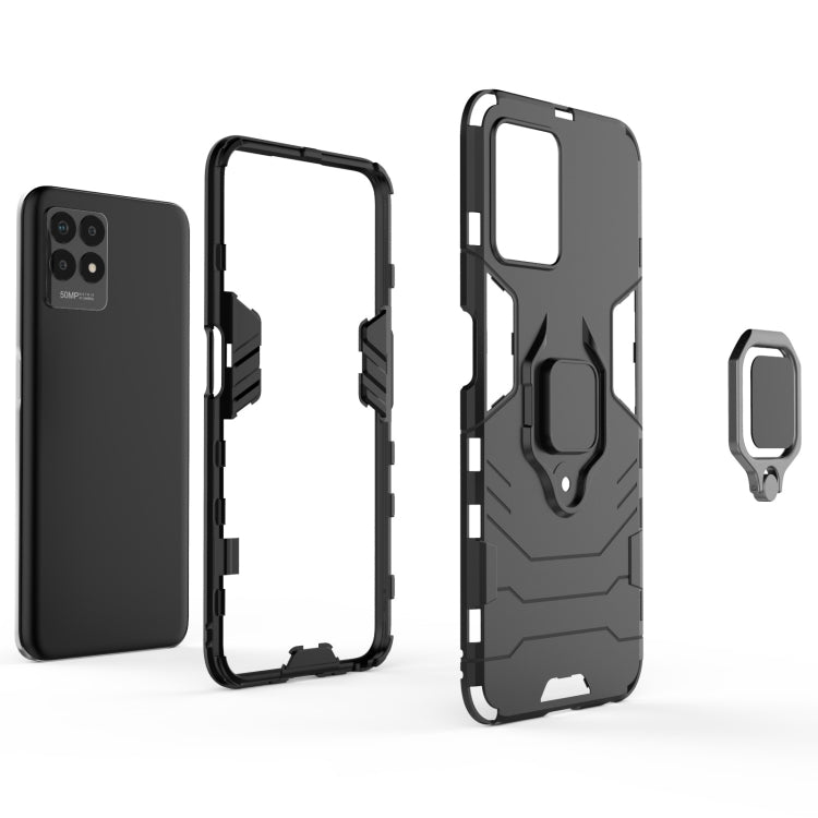 Shockproof PC + TPU Protective Case with Magnetic Ring Holder, For OPPO Realme 8i