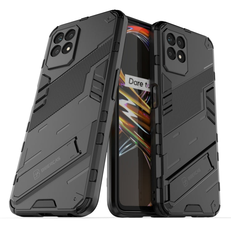 Punk Armor 2 in 1 PC + TPU Shockproof Phone Case with Invisible Holder, For Realme 8i