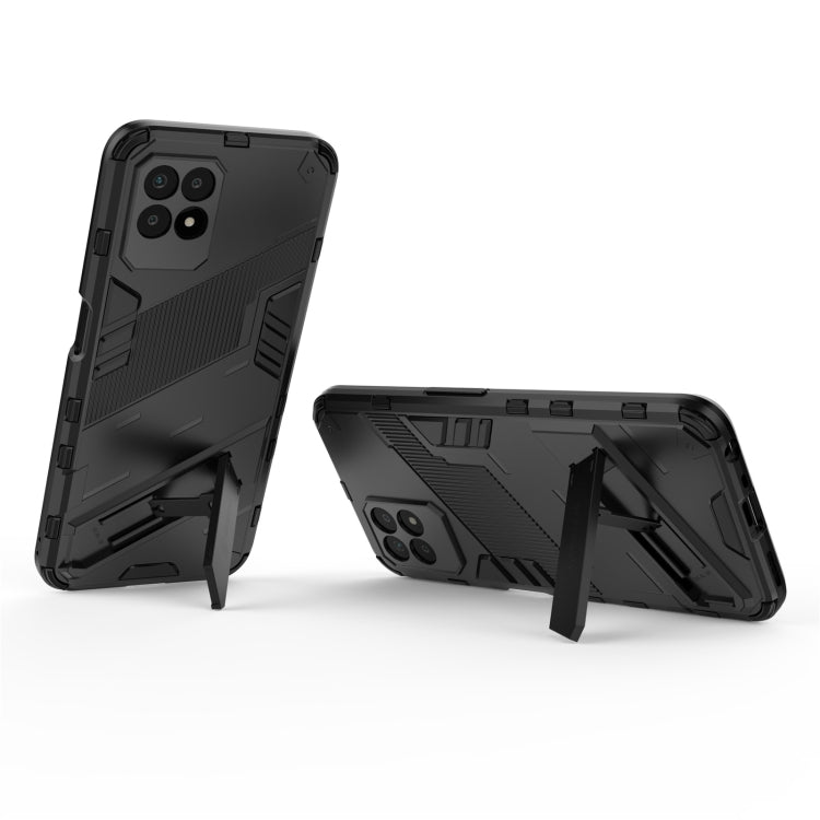 Punk Armor 2 in 1 PC + TPU Shockproof Phone Case with Invisible Holder