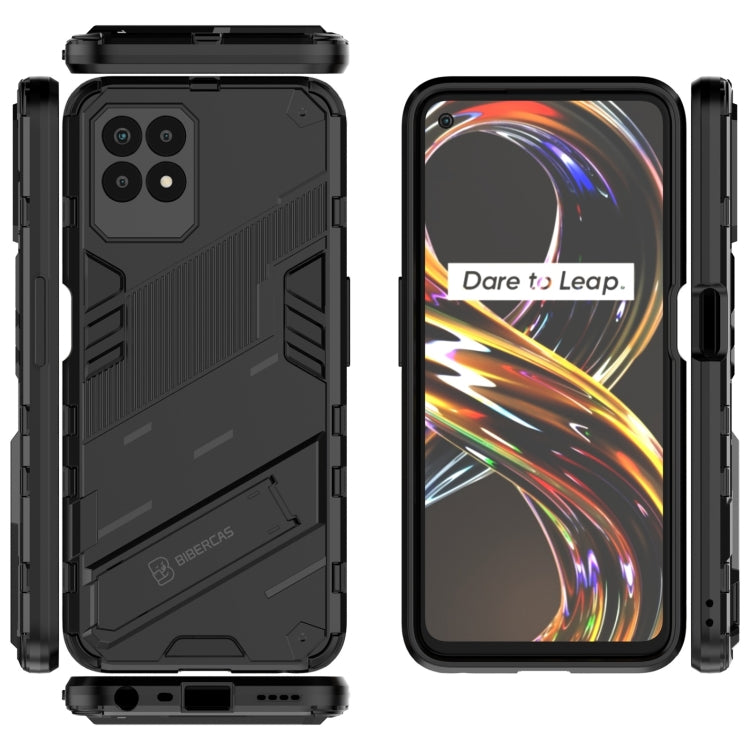 Punk Armor 2 in 1 PC + TPU Shockproof Phone Case with Invisible Holder, For Realme 8i