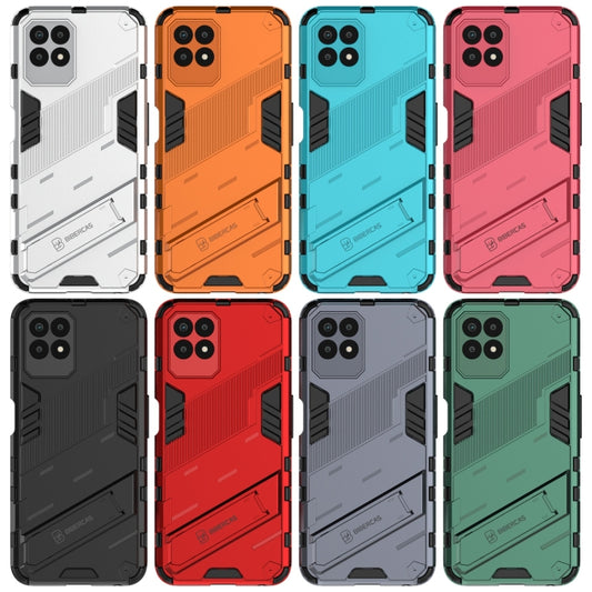 Punk Armor 2 in 1 PC + TPU Shockproof Phone Case with Invisible Holder, For Realme 8i