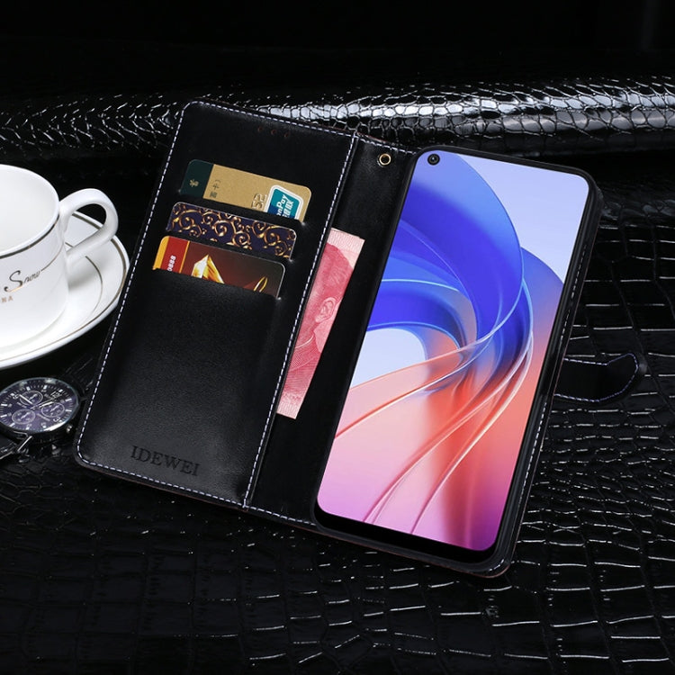idewei Crocodile Texture Horizontal Flip Phone Leather Case, For OPPO A55 4G, For Xiaomi Redmi Note 11, For Xiaomi Redmi Note 11 Pro, For Samsung Galaxy M52 5G, For ZTE Blade V30 Vita, For Honor X30i