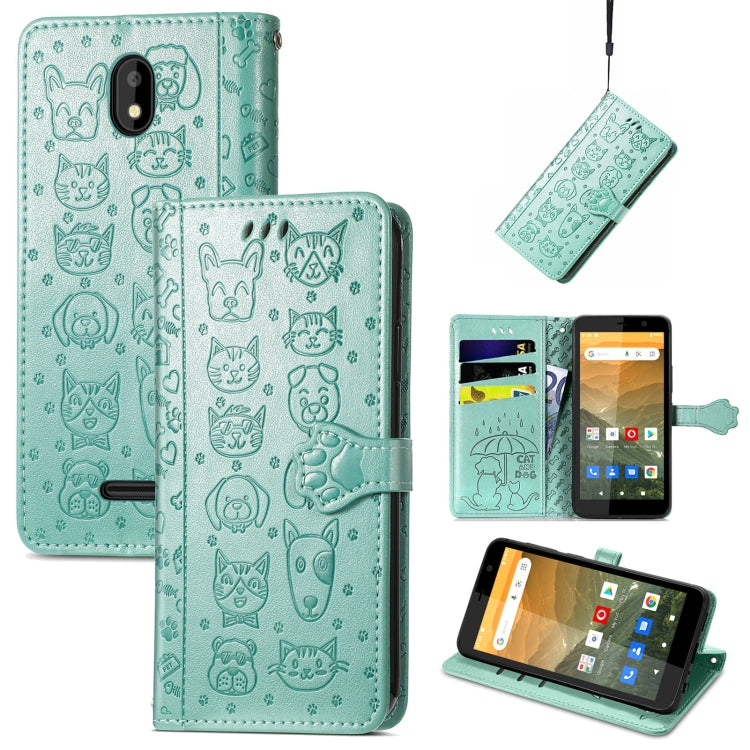 Cat and Dog Embossed Horizontal Flip Phone Leather Case with Holder &amp; Card Slot &amp; Wallet &amp; Lanyard, Series 3