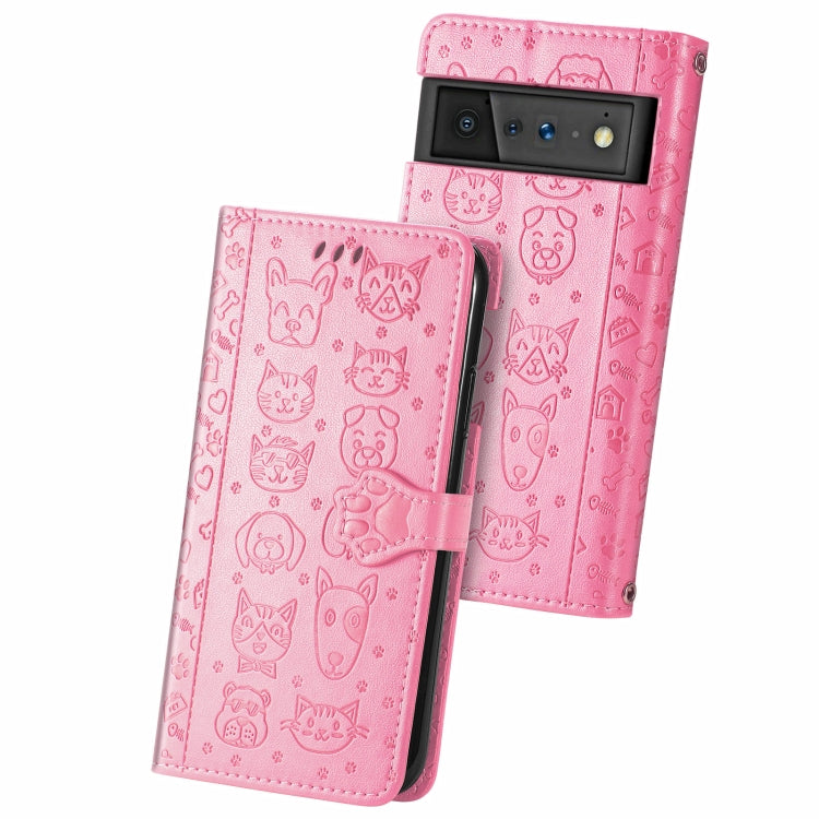 Cat and Dog Embossed Horizontal Flip Phone Leather Case with Holder &amp; Card Slot &amp; Wallet &amp; Lanyard, Series 3