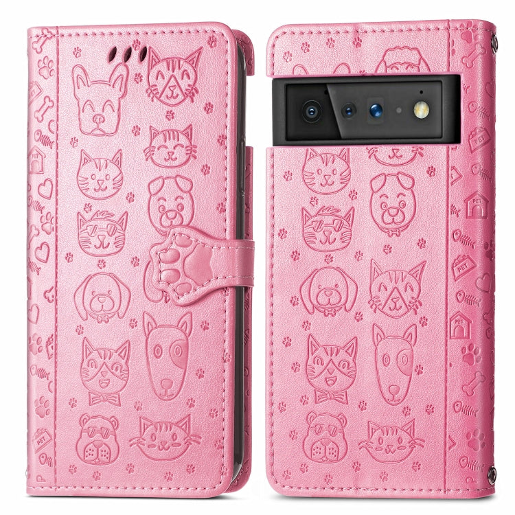 Cat and Dog Embossed Horizontal Flip Phone Leather Case with Holder &amp; Card Slot &amp; Wallet &amp; Lanyard, Series 3