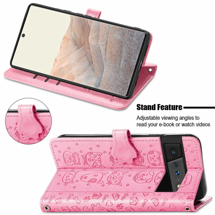 Cat and Dog Embossed Horizontal Flip Phone Leather Case with Holder &amp; Card Slot &amp; Wallet &amp; Lanyard, Series 3