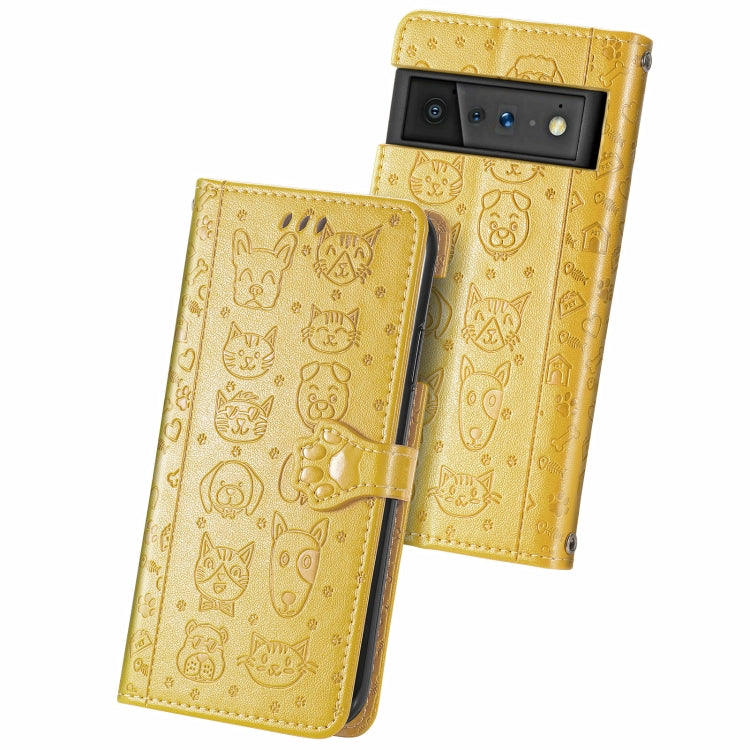 Cat and Dog Embossed Horizontal Flip Phone Leather Case with Holder &amp; Card Slot &amp; Wallet &amp; Lanyard, Series 3