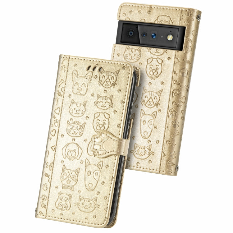 Cat and Dog Embossed Horizontal Flip Phone Leather Case with Holder & Card Slot & Wallet & Lanyard, Series 3