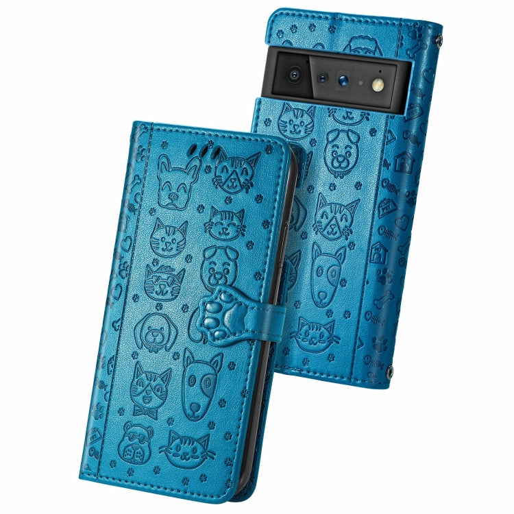 Cat and Dog Embossed Horizontal Flip Phone Leather Case with Holder &amp; Card Slot &amp; Wallet &amp; Lanyard, Series 3