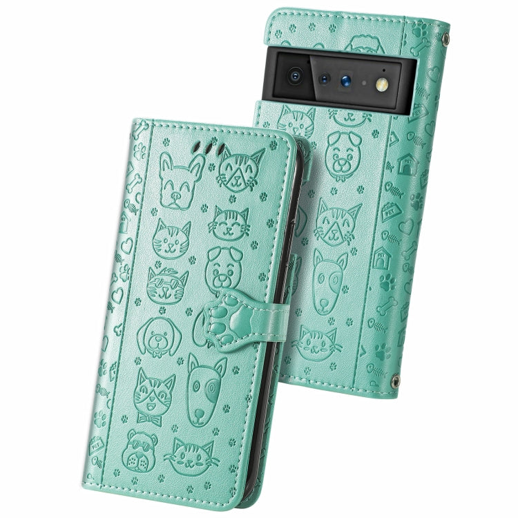 Cat and Dog Embossed Horizontal Flip Phone Leather Case with Holder & Card Slot & Wallet & Lanyard, Series 3