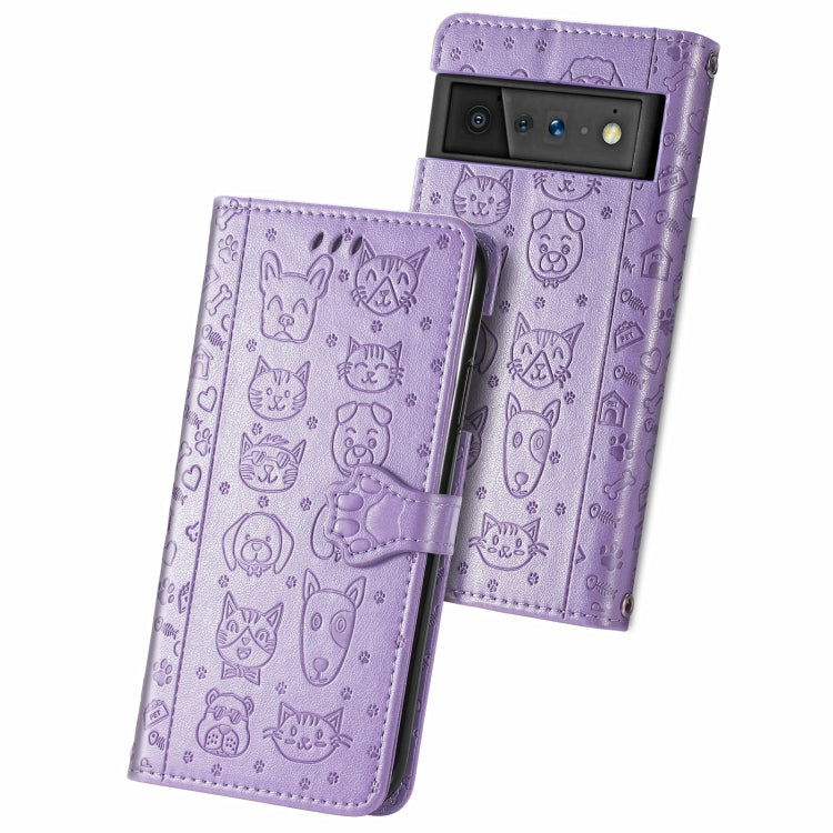 Cat and Dog Embossed Horizontal Flip Phone Leather Case with Holder & Card Slot & Wallet & Lanyard, Series 3