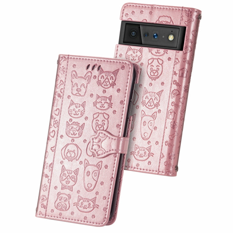 Cat and Dog Embossed Horizontal Flip Phone Leather Case with Holder &amp; Card Slot &amp; Wallet &amp; Lanyard, Series 3