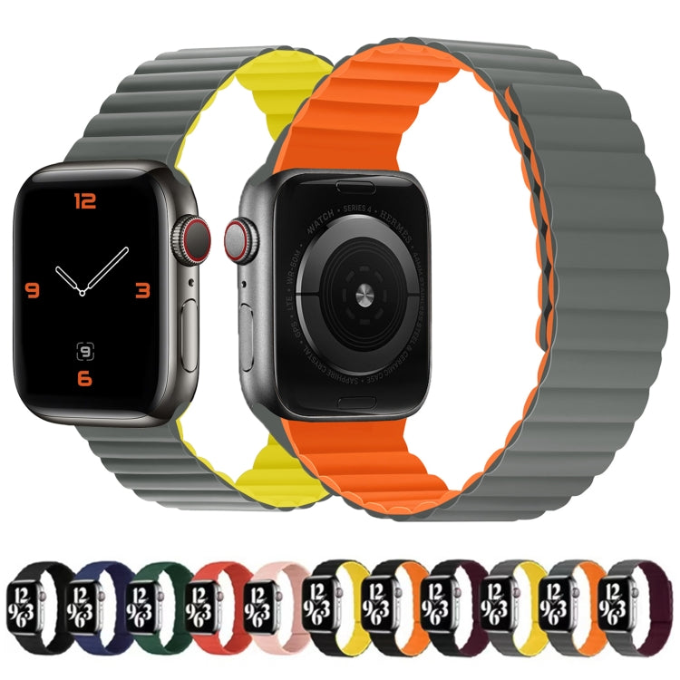 Silicone Magnetic Integrated Short Strap Watchband For Apple Watch Series, 7 41mm / 6&amp;SE&amp;5&amp;4 40mm / 3&amp;2&amp;1 38mm, 7 45mm / 6&amp;SE&amp;5&amp;4 44mm / 3&amp;2&amp;1 42mm