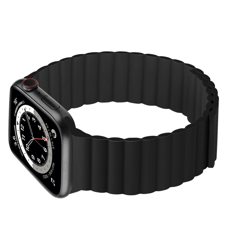 Silicone Magnetic Integrated Long Strap Watchband For Apple Watch Series, 7 41mm / 6&amp;SE&amp;5&amp;4 40mm / 3&amp;2&amp;1 38mm, 7 45mm / 6&amp;SE&amp;5&amp;4 44mm / 3&amp;2&amp;1 42mm