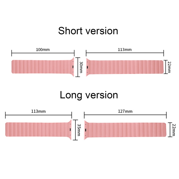 Silicone Magnetic Integrated Long Strap Watchband For Apple Watch Series, 7 41mm / 6&amp;SE&amp;5&amp;4 40mm / 3&amp;2&amp;1 38mm, 7 45mm / 6&amp;SE&amp;5&amp;4 44mm / 3&amp;2&amp;1 42mm